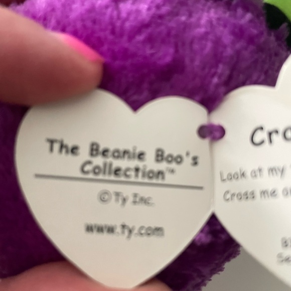 Ty Beanie Boos CRAWLY the Halloween Purple Spider 6" Stuffed Animal Toy Tag Flaw - Picture 7 of 8